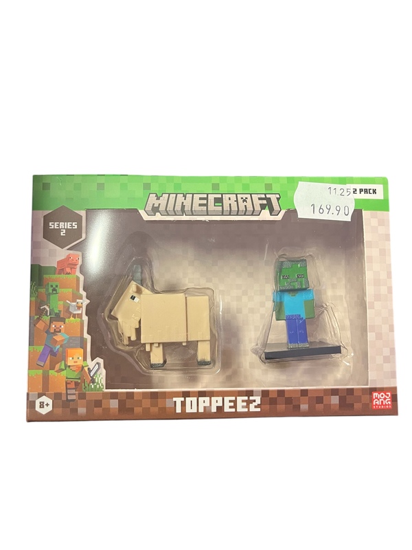 MINECRAFT 3D 6 CM FIGURE 2 PACK WINDOW BOX ASST