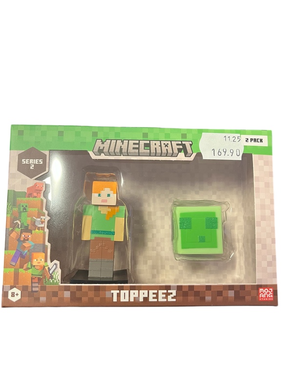 MINECRAFT 3D 6 CM FIGURE 2 PACK WINDOW BOX ASST