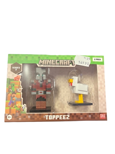MINECRAFT 3D 6 CM FIGURE 2 PACK WINDOW BOX ASST Toppeez 3 - Minecraft