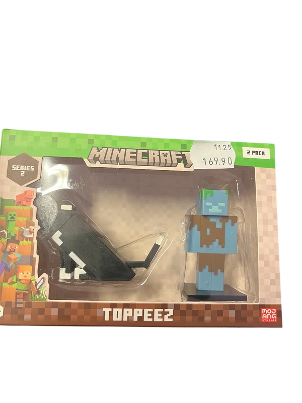 MINECRAFT 3D 6 CM FIGURE 2 PACK WINDOW BOX ASST