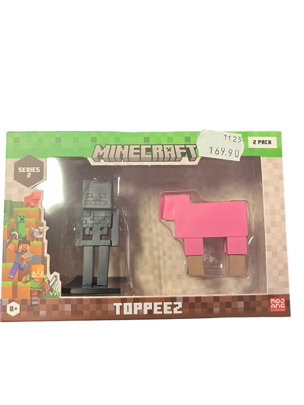 MINECRAFT 3D 6 CM FIGURE 2 PACK WINDOW BOX ASST