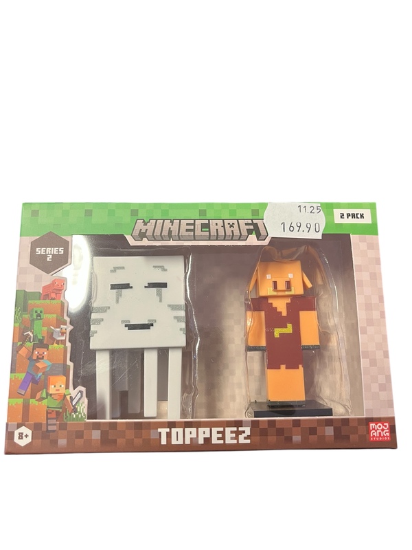 MINECRAFT 3D 6 CM FIGURE 2 PACK WINDOW BOX ASST