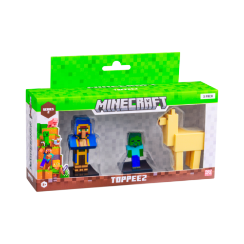MINECRAFT 3D 6 CM FIGURE 3 PACK WINDOW BOX ASST