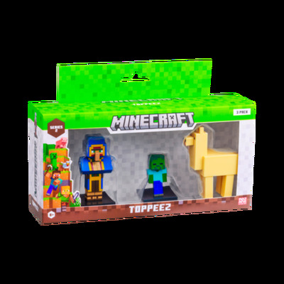 MINECRAFT 3D 6 CM FIGURE 3 PACK WINDOW BOX ASST nr.1 - Minecraft