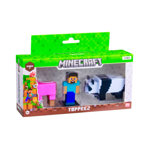 MINECRAFT 3D 6 CM FIGURE 3 PACK WINDOW BOX ASST