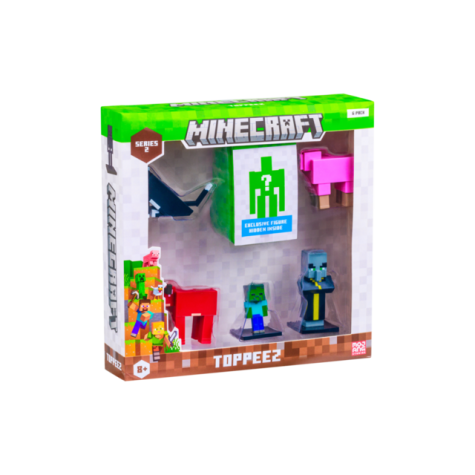 MINECRAFT 3D 6 CM FIGURE 6 PACK DELUXE BOX ASST