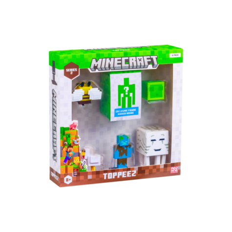 MINECRAFT 3D 6 CM FIGURE 6 PACK DELUXE BOX ASST
