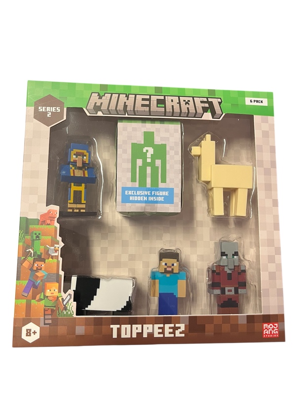 MINECRAFT 3D 6 CM FIGURE 6 PACK DELUXE BOX ASST