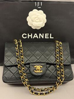 Chanel Double Classic Flap Small  Svart - Chanel