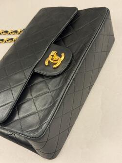 Chanel Double Classic Flap Small  Svart - Chanel