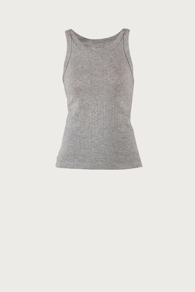 Blue Gudrun Wool Rib Tank Top silver grey - Blue Sportswear