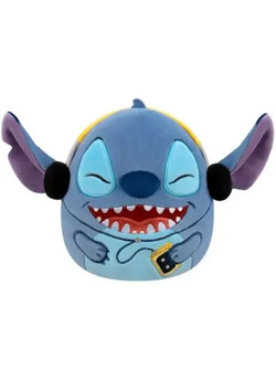 Squishmallows Disney Stitch bamse med hodetelefoner - 20 cm Stitch - Squishmallows