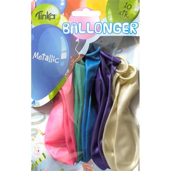 BALLONGER METALLIC PASTEL 10 PK
