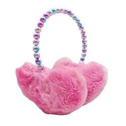 ØREVARMER ROSA HJERTER M/PERLEBØYLE TINKA BEAUTY ØREVARMER ROSA HJERTER M/PERLEBØYLE - Tinka