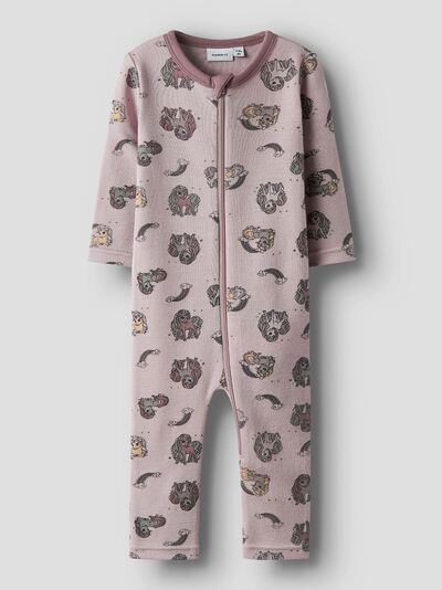 NBFWILLIT WOOL LS SUIT Shadow Gray Unicorn - Name It