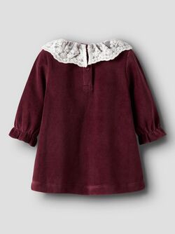NMFROXY LS VEL DRESS BURGUNDY - Name It