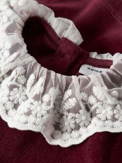 NBFROXY LS VEL DRESS BURGUNDY - Name It