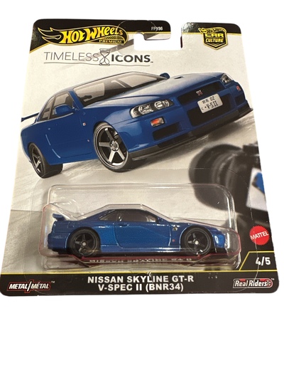 Hot Wheels Premium 1:64 Car Culture Legends Nissan Skyline GT-R blå Nissan skyline GT-R blå - Hot Wheels