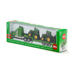 Siku 1:87 Low Loader With John Deere Tractors Low Loader With John Deere Tractors - Siku
