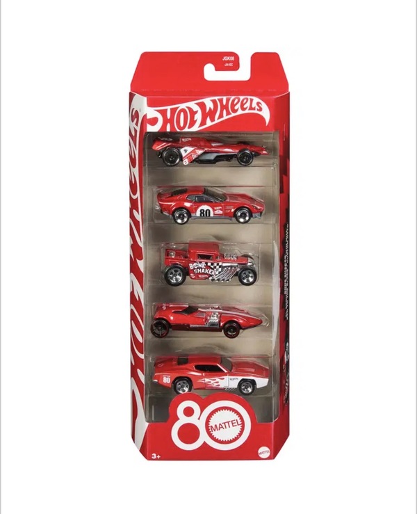 Hot Wheels Basics Mattel 80th 5 Pack