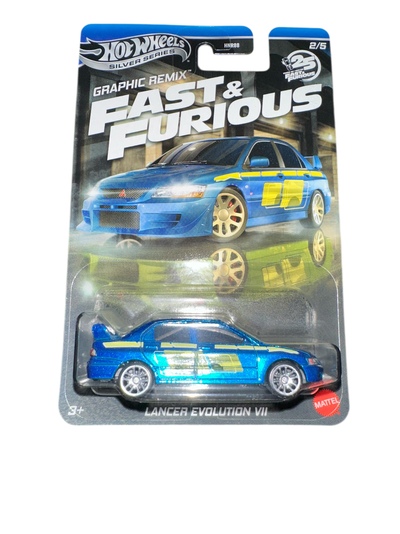 Hot Wheels Silver Fast & Furious 1:64 Lancer Evolution VII Lancer Evolution VII - Hot Wheels