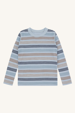 HCAbba 3 Stripes trøye ull/bambus Baby Blue - Hust & Claire