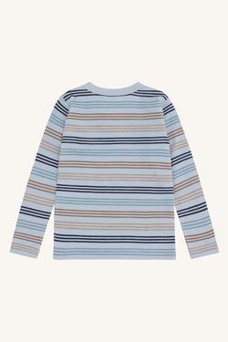 HCAbba 3 Stripes trøye ull/bambus Baby Blue - Hust & Claire