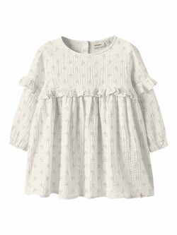 NMFBALIA LS LOOSE DRESS LIL ATELIER coconut milk - LIL`ATELIER