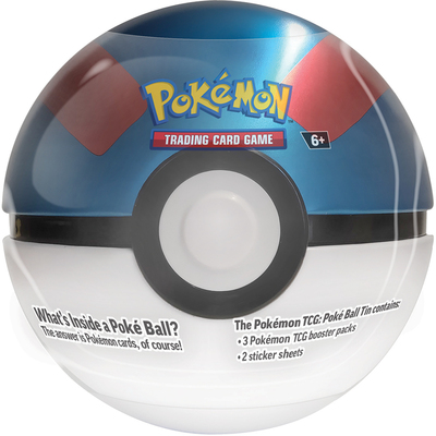 Pokémon Tin Pokeball 25 BLÅ/RØD - pokèmon