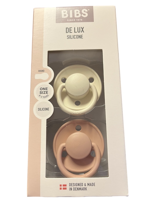 BIBS DE LUX 2 PACK ONE SIZE (0-3 YEAR) SILICONE 