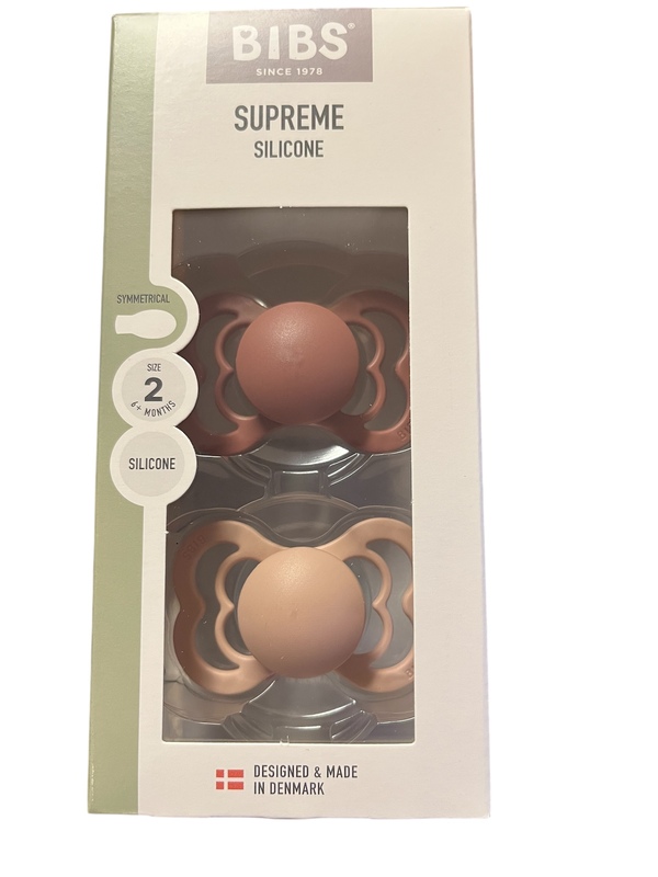 BIBS SUPREME 2 PACK SZE 2 (6MND+) SILICONE 
