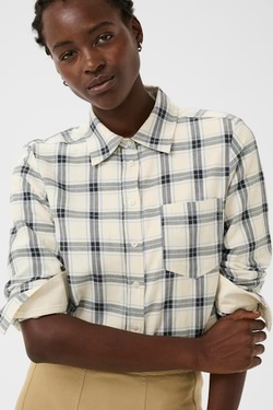 Yana Skjorte Big Dark Navy Check - Part Two