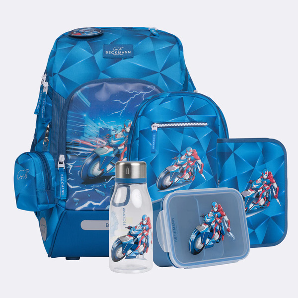 Beckmann Active Air FLX skolesekk sett, Blue Lightning - levering februar - NYHEIT 2026