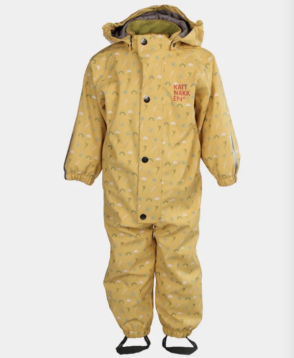 Kattnakken Babyregndress Dugg Bananskum - kjem snart!