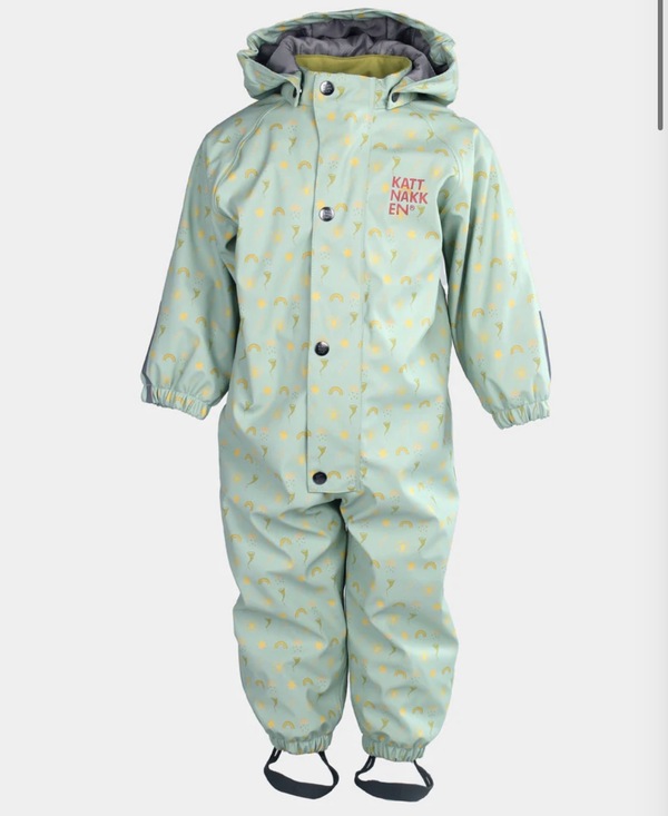 Kattnakken Babyregndress Dugg Jane Pistasj - kjem snart!