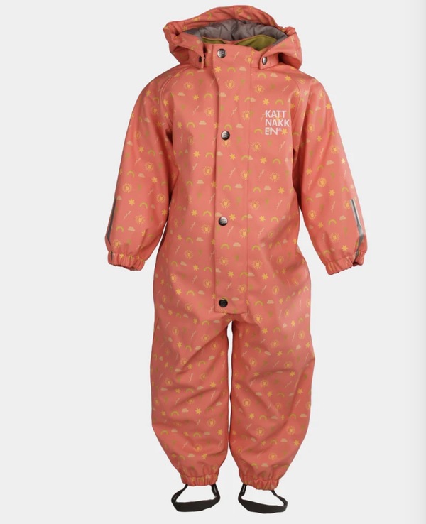 Kattnakken Babyregndress Dugg Stokkrose - kjem snart!