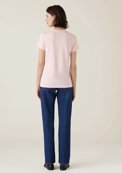 Bomull-moda blanding klassisk t-skjotre Light Pink - Lexington