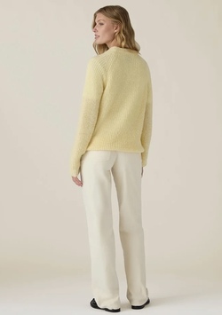 Alpakka blend raglan genser, gul YELLOW - Lexington