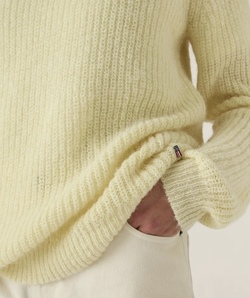 Alpakka blend raglan genser, gul YELLOW - Lexington