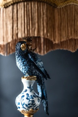 Bordlampe - Papegøye m/Skjerm Blå - Alot