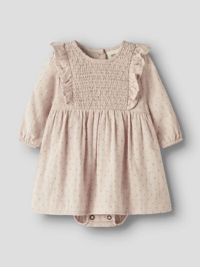 NBFDEMBE LS LOOSE BODY DRESS LIL ATELIER Peach Whip - LIL`ATELIER