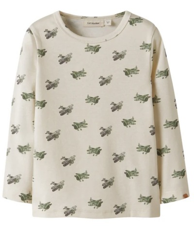 NMMLAYO GEU LS SLIM TOP LIL ATELIER Coconut Milk AIRPLANE - LIL`ATELIER