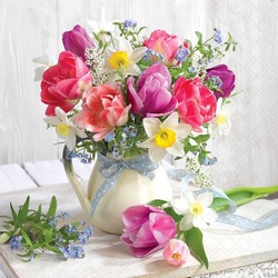 Napkin Fresh Spring Flowers - Lunsj 33x33cm, 20stk ikke relevant - Ambiente