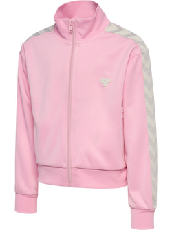 hmlJR REGULAR POLY TAPE GIRL ZIP JACKET Roseate spoonbill - Hummel