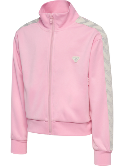 hmlJR REGULAR POLY TAPE GIRL ZIP JACKET Roseate spoonbill - Hummel