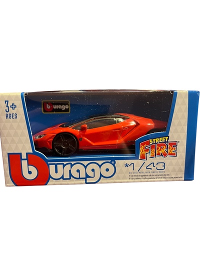 Burago 1:43 Street Fire metallbil Lys Rød - Burago