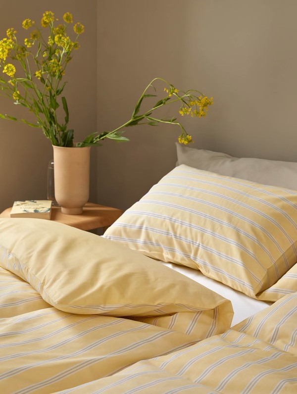 Ylva Ekstra Fin Bomull Sengesett - Gul