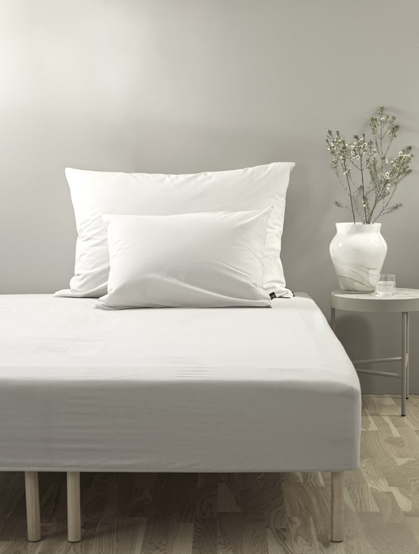 Putetrekk Ekstra Fin Bomull - Hvit, 50x70cm