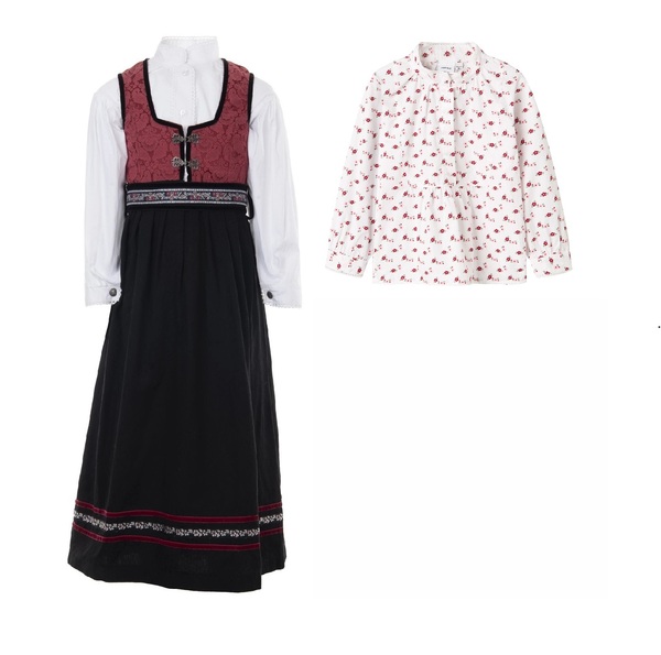 Rød Oline valgfri skjorte