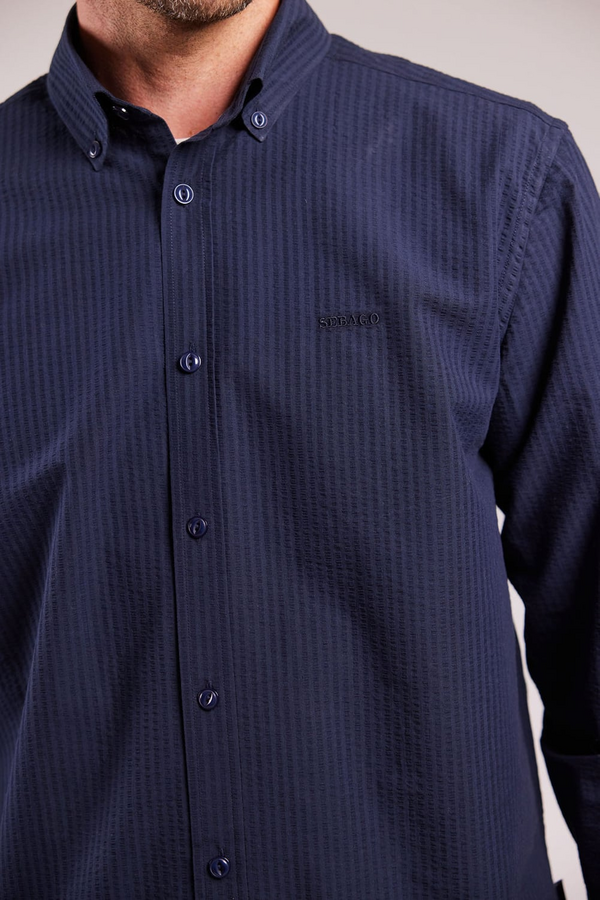 Seersucker BD Shirt Navy
